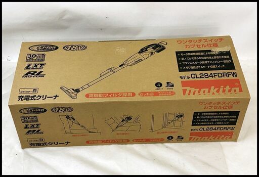 未使用 マキタ 18V 3.0Ah 充電式クリーナ CL284FDRFW ホワイト コードレスクリーナー 掃除機 (3Ah バッテリー x1個)