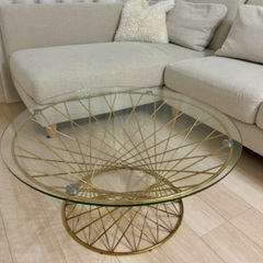 定価 5万2000円】Francfranc コーヒーテーブル ゴールド✖️クリア