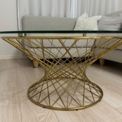 定価 5万2000円】Francfranc コーヒーテーブル ゴールド✖️クリア