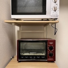 家電 キッチン家電 電子レンジ　オーブントースター　電子レンジの棚の画像