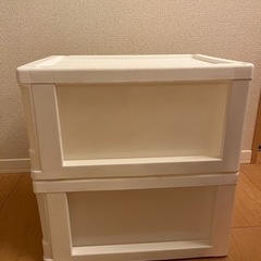 収納ケース　白✖️2 の画像