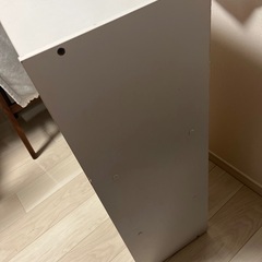 カラーボックス　白　3段　小キャスターつきの画像