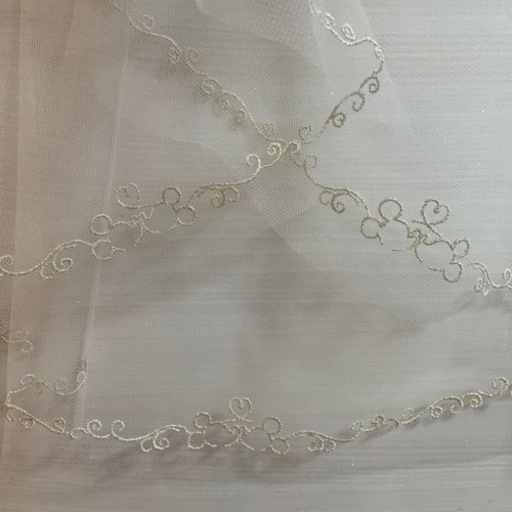 ミッキー　ベール　ウエディング　ゴールド　ショート　ラメあり