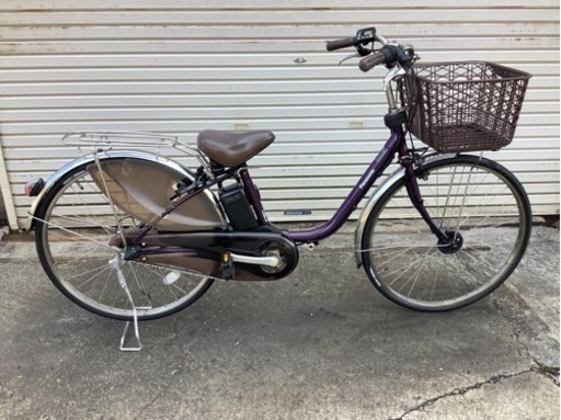 321  パナソニック最新機種電動アシスト自転車vivi26インチパープルボディー