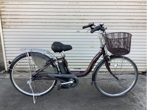 324  ヤマハ最新機種電動アシスト自転車pasnatura26インチ　ブラウンアルミ