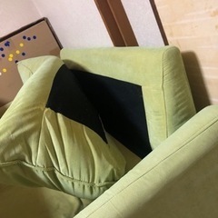 緑のソファ2から3人用の画像