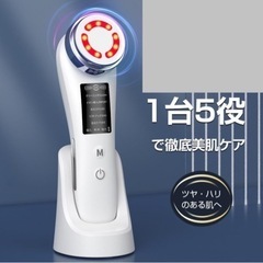 【新品未使用】超音波美顔器 1台多役 フェイスケア 目元ケア 光...
