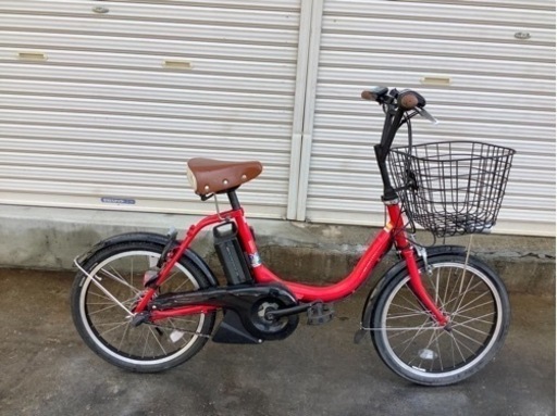329  ヤマハ最新機種電動アシスト自転車pascityC20インチレッドアルミボディー
