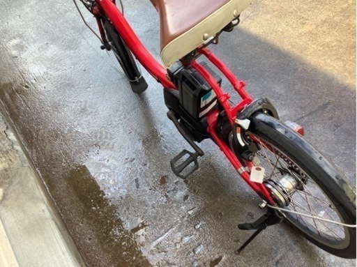 329  ヤマハ最新機種電動アシスト自転車pascityC20インチレッドアルミボディー