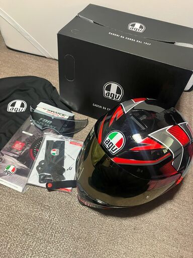 agv k-5 s カーボン ヘルメット イリジウム ゴールド ミラーシールド付き HURRICANE 2.0 BLACK／RED 検索用 pista ピスタ k-6 k-3 k-1