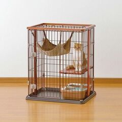 受け渡し決定【ペット用品】猫用ウッドサークルケージ　キャット【定...