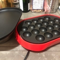 YAMAZENのホットプレートたこ焼き器付きの画像