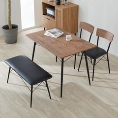 LOWYA ダイニングテーブル　チェアベンチの画像