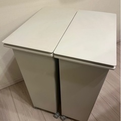 無印 ゴミ箱2点(フタ&キャスター付き)