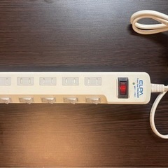 【電源コード】ELPA [安全＆節約スイッチ付タップ 6個口 2m]