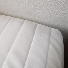 無印脚付きマットレスベッド セミダブルの画像