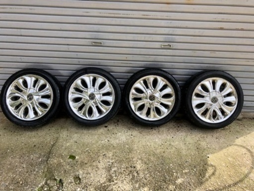 【完売/終了】★タイヤ付きメッキ・ホイール　155/55R14