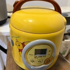 契約済【無料】プーさん柄の炊飯器