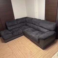 初期型 ニトリ L字ソファー カウチソファ ウォール2 グレー