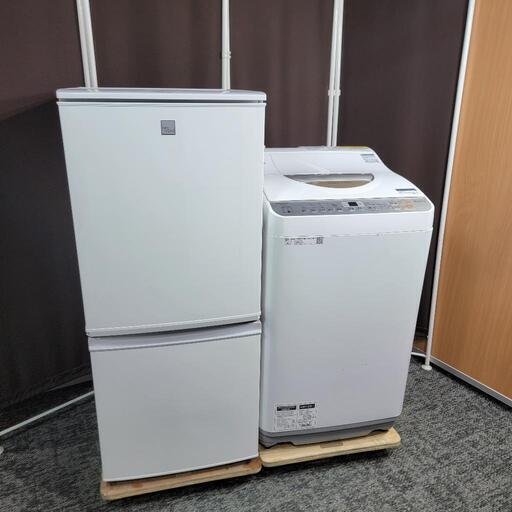 ‍♂️s売約済み‼️配送設置は無料‼️ヒーター乾燥機能付き✨SHARP 家電セット