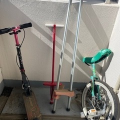 一輪車／竹馬　セットの画像