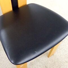 ダイニングチェア ハイバック 一人掛け椅子 イス いす ナチュラル/ブラック ☆ 札幌市 北区 屯田の画像
