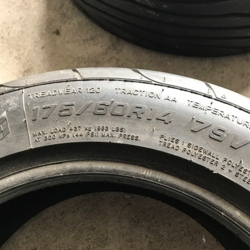 【終了】NS-2R 175/60R14 バリ溝です