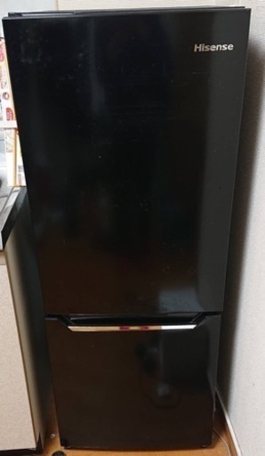 冷蔵庫 ハイセンス  幅48cm 150L パールブラック HR-D15CB 2ドア 右開き 自動霜取り コンパクト　\u0026 ゴミ箱、布団、突っ張り棒多数