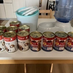 【あげます】ドッグフード(缶詰)と水飲み器(相談中)