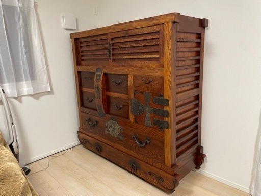 タンス　からくりタンス　欅