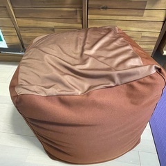 ビーズクッション ブラウンの画像