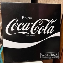 コカコーラ 黒時計 掛け時計の画像