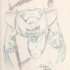 「X-MEN　ウルヴァリン　直筆　イラスト　サイン」