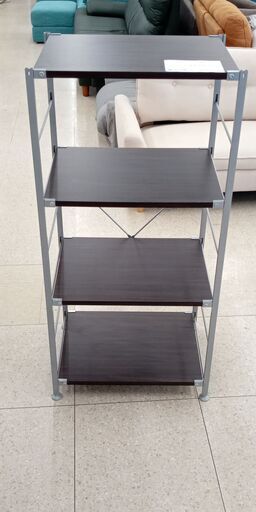★ジモティ割あり★  棚 黒茶 H120.5×D40×W55 クリーニング済み TJ4414