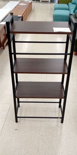 ★ジモティ割あり★  棚 黒茶 H126×D29.5×W60 クリーニング済み TJ4415