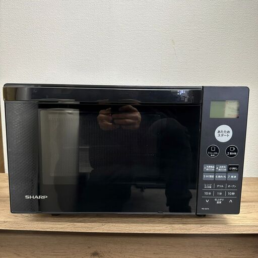 シャープ オーブンレンジ 18L フラット ヘルツフリー 一人暮らし ブラック RE-SS7A-B　2023年製