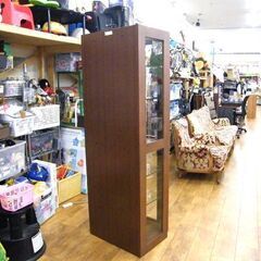 モリタデザイン工業 モリタインテリア キュリオボード デコレート3120 ガラスキャビネット 無垢材 キャビネット ガラスショーケース ショーケース 棚 札幌 厚別店の画像