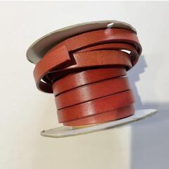 ヌメ革テープ　赤色　幅10mm