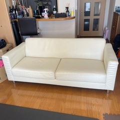 リノテック　合皮2シーターソファー　の画像