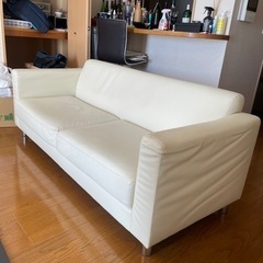 リノテック　合皮2シーターソファー　の画像