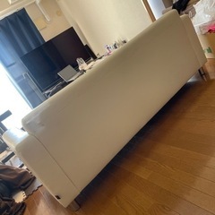 リノテック　合皮2シーターソファー　の画像