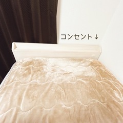 【美品！セットで！】セミダブルベッド＋マットレスの画像