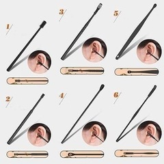 耳かき 柔らかい 痛くない ダブルヘッド設計 ソフト　持ち運び　旅行の画像