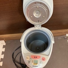 《お取引終了》【中古】電気ポット 魔法瓶 象印 ZOJIRUSHI マイコン沸騰VE電気まほうびん CV-ER22型 給湯 再沸騰 蒸気レス 保温設定 タイマー ドリップ ロック 専用電源コード付　ライトベージュの画像