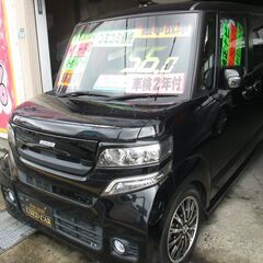 H25 N-BOXカスタム　G　ターボパッケージ　車検２年付き　☆無限フロントグリル☆　TEIN車高調　乗り出し５６万円!! の画像