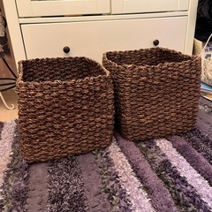 新生活に如何ですか？　ニトリ　無印良品　カゴ　2セット　ラタンカ...