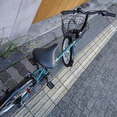 美品☆DESERTO[デゼルト]20吋 折り畳み自転車 外装6段/LEDオート/グリーンXブラックの画像