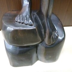 女性像 木彫り 高さ約66cm オブジェ インテリア ディスプレイ 苫小牧西店の画像