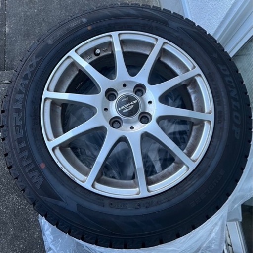 アルミ付き2021年製スタットレスタイヤ4本セット 185/65/R15 1シーズン中古