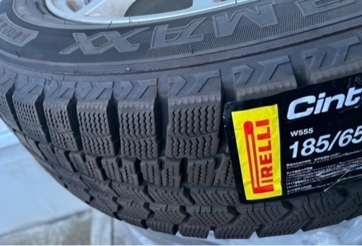 アルミ付き2021年製スタットレスタイヤ4本セット 185/65/R15 1シーズン中古